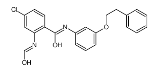 4-chloro-2-formamido-N-[3-(2-phenylethoxy)phenyl]benzamide结构式