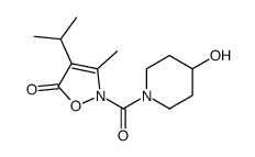 4-Piperidinol,1-[[3-methyl-4-(1-methylethyl)-5-oxo-2(5H)-isoxazolyl]carbonyl]- (9CI)结构式