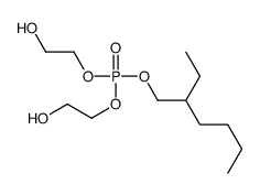 2-ethylhexyl bis(2-hydroxyethyl) phosphate structure