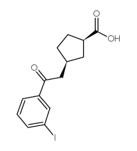 cis-3-[2-(3-iodophenyl)-2-oxoethyl]cyclopentane-1-carboxylic acid图片