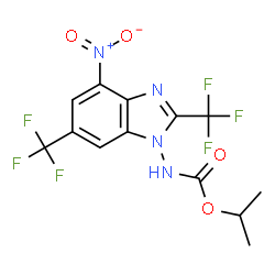 [4-Nitro-2,6-bis(trifluoromethyl)-1H-benzimidazol-1-yl]carbamic acid isopropyl ester结构式