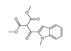 dimethyl 2-(1-methylindole-2-carbonyl)propanedioate结构式