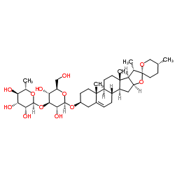 Spiro[8H-naphth[2',1':4,5]indeno[2,1-b]furan-8,2'-[2H]pyran] alpha-D-glucopyranoside deriv. Structure