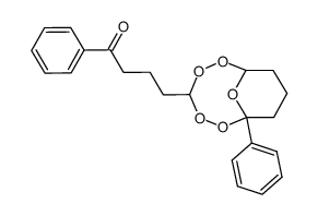 1-phenyl-2,3,5,6,11-pentaoxa-4-exo-(3-benzoylpropyl)bicyclo[5.3.1]undecane结构式