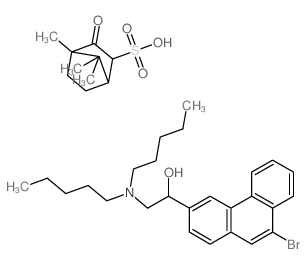 1-(9-bromophenanthren-3-yl)-2-(dipentylamino)ethanol; 4,7,7-trimethyl-3-oxo-norbornane-2-sulfonic acid structure