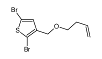 2,5-dibromo-3-(but-3-enoxymethyl)thiophene结构式