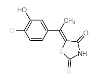 4-Thiazolidinone,5-[1-(4-chloro-3-hydroxyphenyl)ethylidene]-2-thioxo- structure