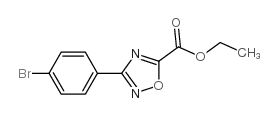 3-(4-溴苯基)-1,2,4-噁二唑-5-甲酸乙酯结构式