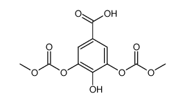 4-hydroxy-3,5-bis-methoxycarbonyloxy-benzoic acid Structure