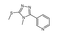 4-甲基-3-甲基硫代-5-(3-吡啶)-1,2,4-噻唑结构式