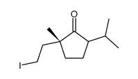 (2R)-2-(2-iodoethyl)-2-methyl-5-propan-2-ylcyclopentan-1-one结构式