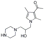 1-[1-(2-HYDROXY-3-PIPERAZIN-1-YL-PROPYL)-2,4-DIMETHYL-1H-PYRROL-3-YL]-ETHANONE结构式