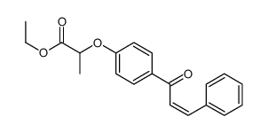 ethyl 2-[4-(3-phenylprop-2-enoyl)phenoxy]propanoate Structure