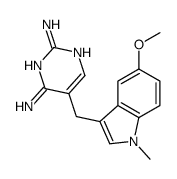 5-[(5-methoxy-1-methylindol-3-yl)methyl]pyrimidine-2,4-diamine Structure