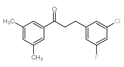 3-(3-CHLORO-5-FLUOROPHENYL)-3',5'-DIMETHYLPROPIOPHENONE structure