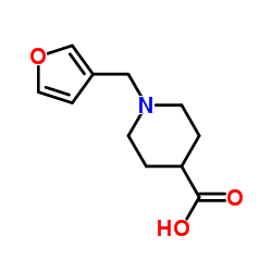 1-(3-Furylmethyl)-4-piperidinecarboxylic acid结构式