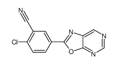 2-chloro-5-([1,3]oxazolo[5,4-d]pyrimidin-2-yl)benzonitrile结构式