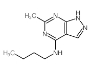 1H-Pyrazolo[3,4-d]pyrimidin-4-amine,N-butyl-6-methyl- Structure