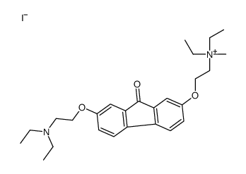 2-[7-[2-(diethylamino)ethoxy]-9-oxofluoren-2-yl]oxyethyl-diethyl-methylazanium,iodide结构式