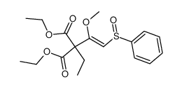 diethyl 2-ethyl-2-(1-methoxy-2-(phenylsulfinyl)vinyl)malonate Structure