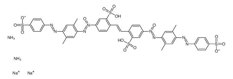 4,4'-bis[[2,5-dimethyl-4-[(4-sulphophenyl)azo]phenyl]-N,N,O-azoxy]stilbene-2,2'-disulphonic acid, ammonium sodium salt Structure