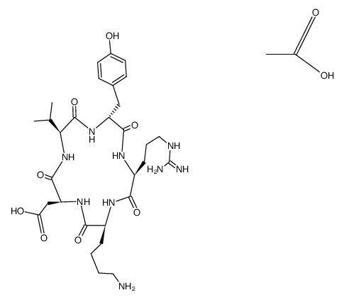 cyclo<-Arg-Lys-Asp-Val-D-Tyr-> Structure