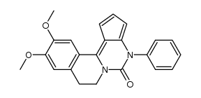 7,8-Dihydro-10,11-dimethoxy-4-phenylcyclopenta[4,5]pyrimido[6,1-a]isochinolin-5(4H)-on结构式