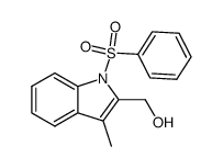 (3-methyl-1-(phenylsulfonyl)-1H-indol-2-yl)methanol Structure