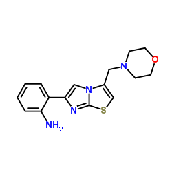 2-[3-(4-Morpholinylmethyl)imidazo[2,1-b][1,3]thiazol-6-yl]aniline结构式