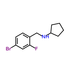 N-(4-Bromo-2-fluorobenzyl)cyclopentanamine结构式