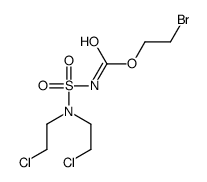 2-bromoethyl N-[bis(2-chloroethyl)sulfamoyl]carbamate结构式