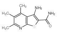 3-amino-4,5,6-trimethylthieno[2,3-b]pyridine-2-carboxamide结构式