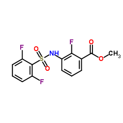 Methyl 3-{[(2,6-difluoropheyl)sulfonyl]amino}-2-fluorabenzoate Structure