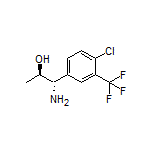 (1S,2R)-1-氨基-1-[4-氯-3-(三氟甲基)苯基]-2-丙醇结构式
