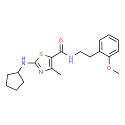 2-(Cyclopentylamino)-N-[2-(2-methoxyphenyl)ethyl]-4-methyl-1,3-thiazole-5-carboxamide Structure