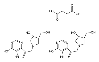 butanedioic acid,7-[[(3R,4R)-3-hydroxy-4-(hydroxymethyl)pyrrolidin-1-yl]methyl]-1,5-dihydropyrrolo[3,2-d]pyrimidin-4-one结构式