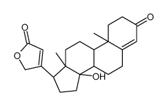 17-hydroxy-3-oxocarda-4,20(22)-dienolide Structure