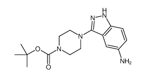 tert-butyl 4-(5-amino-1H-indazol-3-yl)piperazine-1-carboxylate结构式