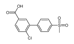 4-chloro-3-(4-methylsulfonylphenyl)benzoic acid Structure