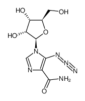 5-azido-1-β-D-ribofuranosyl-1H-imidazole-4-carboxamide Structure