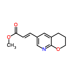 Methyl (2E)-3-(3,4-dihydro-2H-pyrano[2,3-b]pyridin-6-yl)acrylate structure