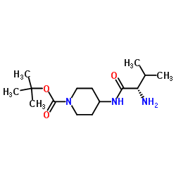 2-Methyl-2-propanyl 4-(L-valylamino)-1-piperidinecarboxylate Structure