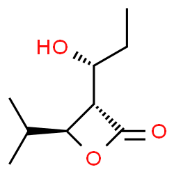 2-Oxetanone,3-(1-hydroxypropyl)-4-(1-methylethyl)-,[3alpha(S*),4bta]-(9CI)结构式