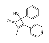 4-hydroxy-2-methyl-3,4-diphenylcyclobut-2-enone Structure