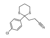 3-[2-(4-chlorophenyl)-1,3-dithian-2-yl]propanenitrile结构式