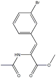 2-Propenoic acid, 2-(acetylamino)-3-(3-bromophenyl)-, methyl ester,(2Z)-结构式