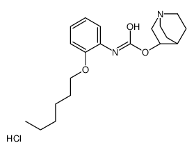 1-azabicyclo[2.2.2]octan-3-yl N-(2-hexoxyphenyl)carbamate,hydrochloride Structure
