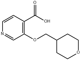 3-[(Tetrahydro-2H-pyran-4-yl)methoxy]isonicotinic acid结构式
