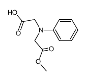 (Methoxycarbonylmethyl-phenyl-amino)-acetic acid Structure