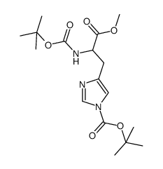 tert-butyl 4-(2-(tert-butoxycarbonylamino)-3-Methoxy-3-oxopropyl)-1H-imidazole-1-carboxylate picture